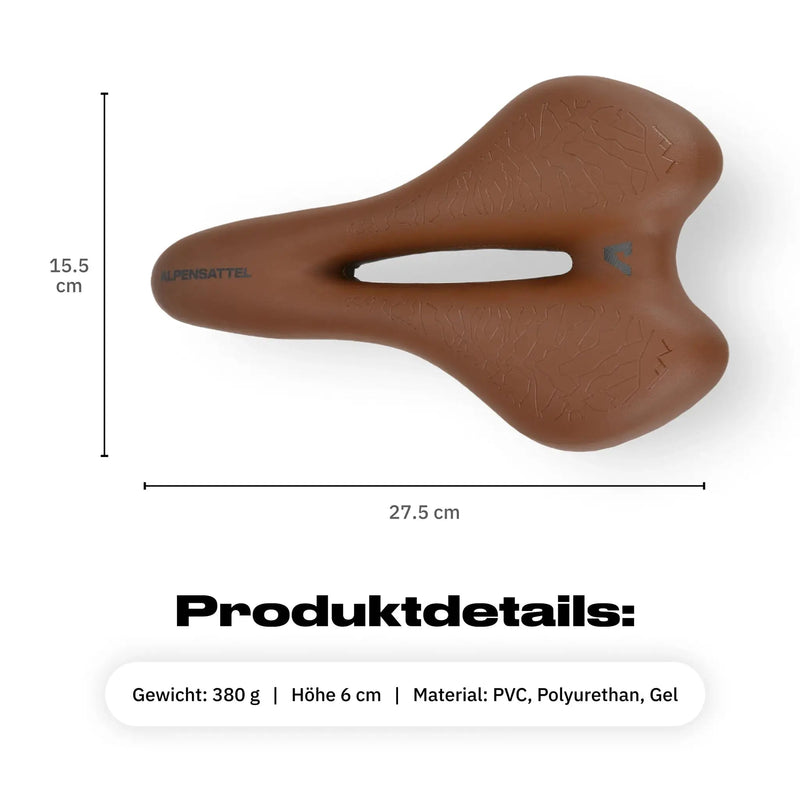 Alpensattel 3.0 Sport+ Braun - Alpensattel.de