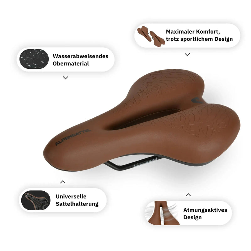 Alpensattel 3.0 Sport+ Braun - Alpensattel.de