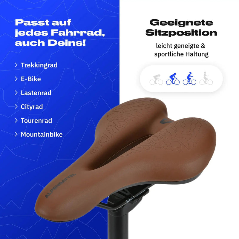Alpensattel 3.0 Sport+ Braun - Alpensattel.de