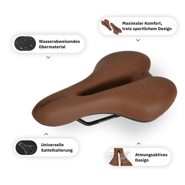 Alpensattel 3.0 Sport+ Braun - Alpensattel.de