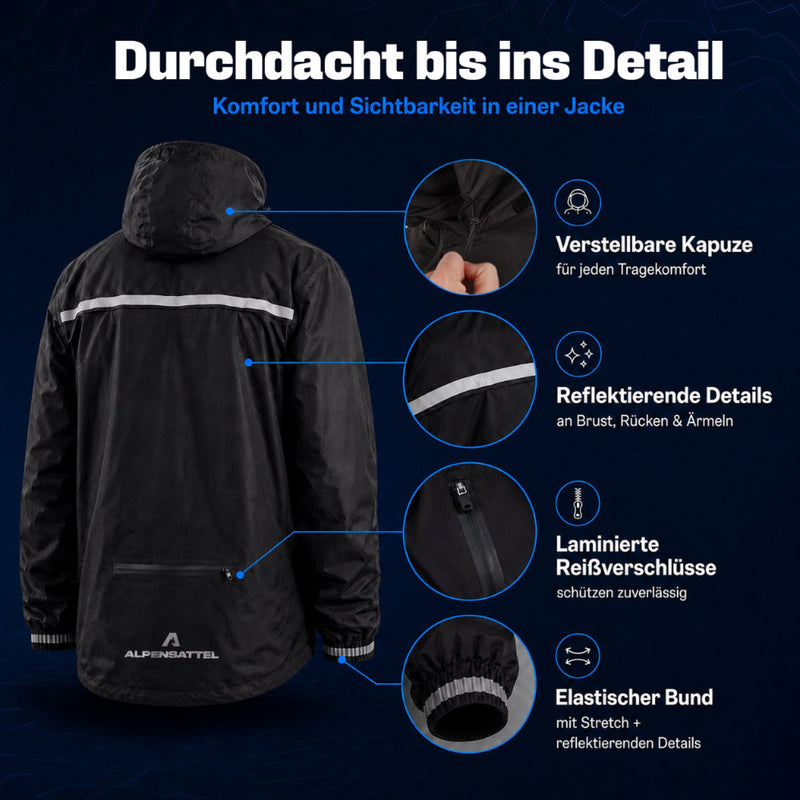 Alpensattel Rainshield - Wasserdichte Regenjacke
