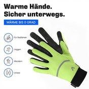 Thermo Handschuhe 3.0 in Gelb: warm bis 0 °C, für Radfahren, Joggen und Wandern