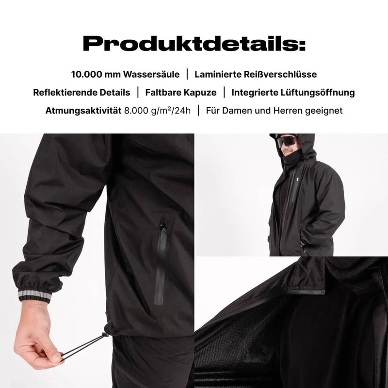 Rainshield - Regenjacke | + Gratis Thermo Handschuhe - Alpensattel.de