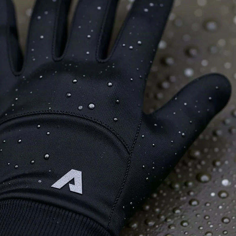 Thermo 2.0 Handschuh: Wassertropfen perlen am Handrücken mit A-Logo ab